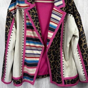 Crazy Train Leopard and Stripe Women's Jacket